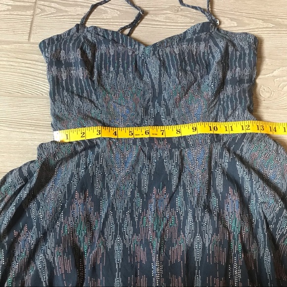 AEROPOSTALE Blue Green White Abstract Print Dress with Adjustable Straps - Picture 8 of 10